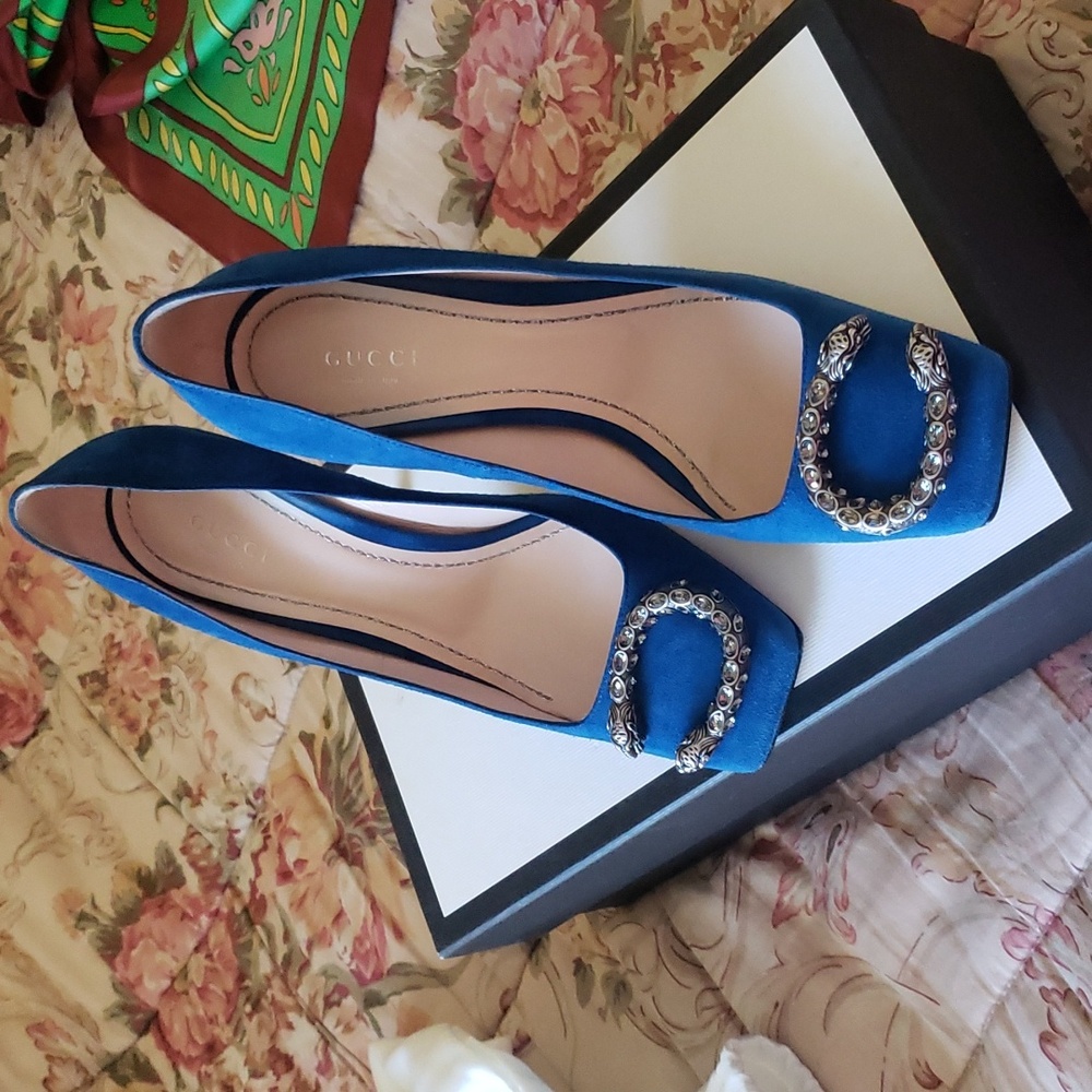 Gucci blue heels